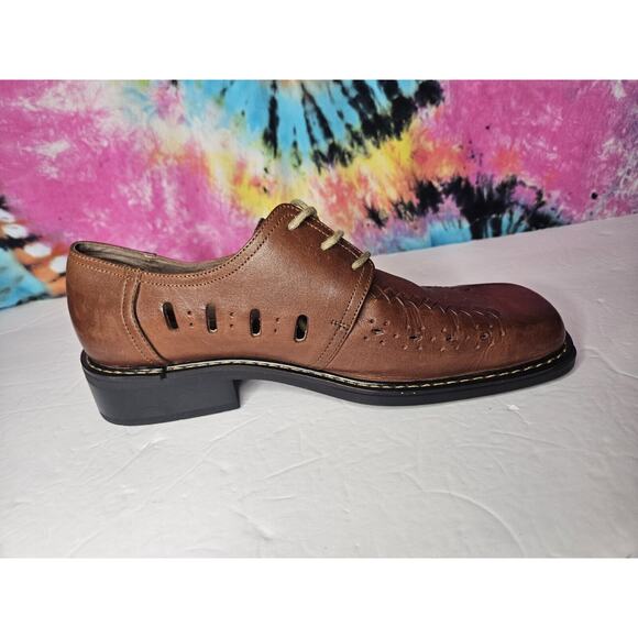 DONATO MARRONE Dibang Men's Shoes Brown US Size 10.5 Leather Upper Lining/ Sole - Picture 8 of 9